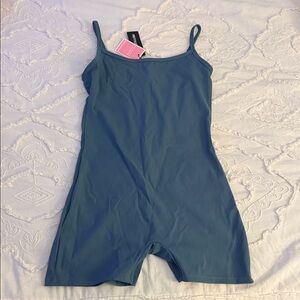 PrettyLittleThing Dusty Blue Active Romper